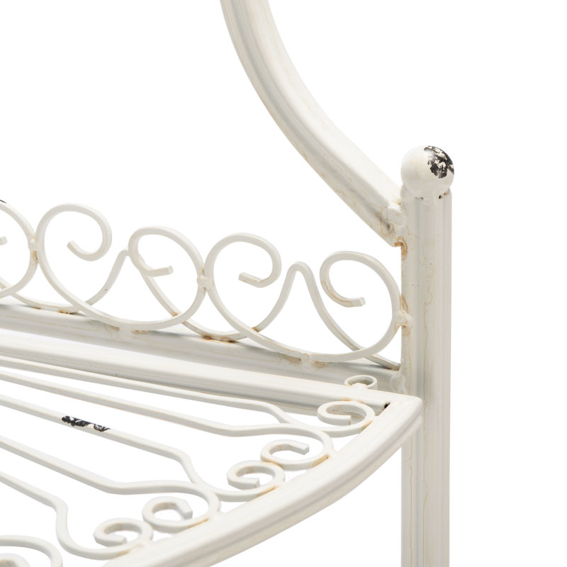 Saraland Corner Bookcase, Antique White