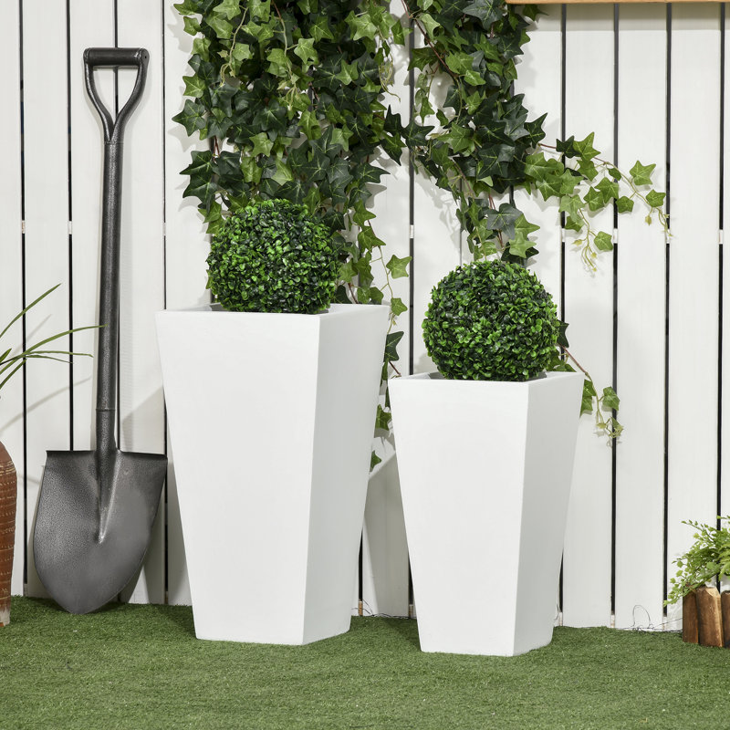 Audene Ceramic Pot Planter, White