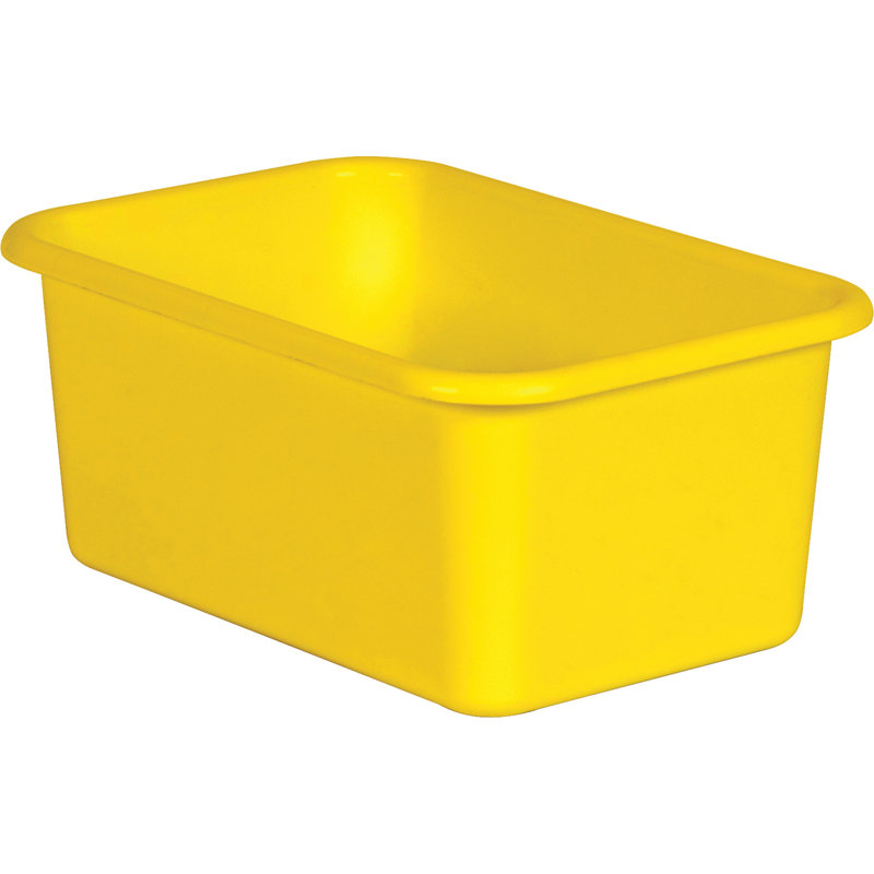 Rebrilliant Plastic Bin, Yellow, 7.75" H x 11.38" W x 5" D
