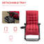 Chaise Zero Gravity, chaise longue pliante inclinable avec coussin rembourré, plateau latéral pour l'intérieur et l'extérieur-406849509