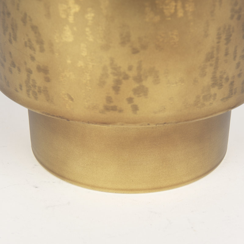 Vase de table en métal Legler, Or, H 8,5 po x l 8 po x P 11 po