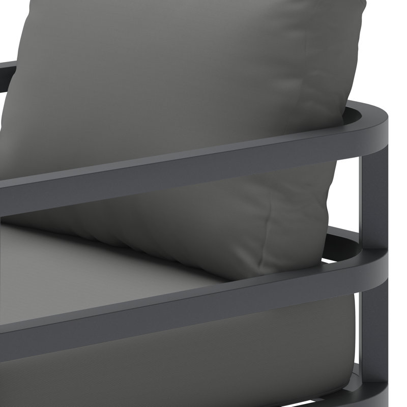 Morelia Club Chairs (Set Of 2) - Canvas Charcoal, Canvas Charcoal