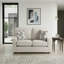 Causeuse rembourrée en chenille beige moderne avec coussins décoratifs Canapé confortable à 2 places