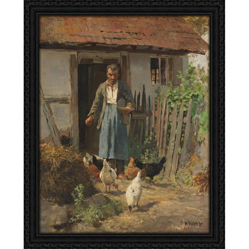 Die Futtertung der Hühner (ca. 1880)