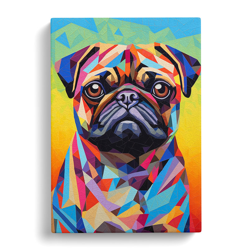 Pug Op No.2 - Wrapped Canvas, 60cm H x 40cm W x 3cm D