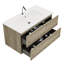 Meuble-lavabo moderne en chêne brut avec lavabo à débordement, surfaces de tiroir texturées préassemblées, glissières silencieuses, meuble-lavabo mural de 36 po à minimalisme, grand rangement en céramique intégré, doux et lisse-1848780473