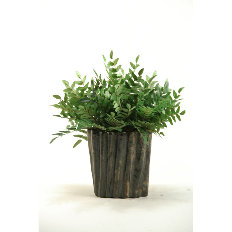 Table de toit à fleurs vert caroubes, H 17 po x l 16 po x P 16 po