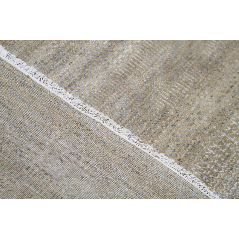 Hand-Knotted High-Quality Natural and Black Area Rug