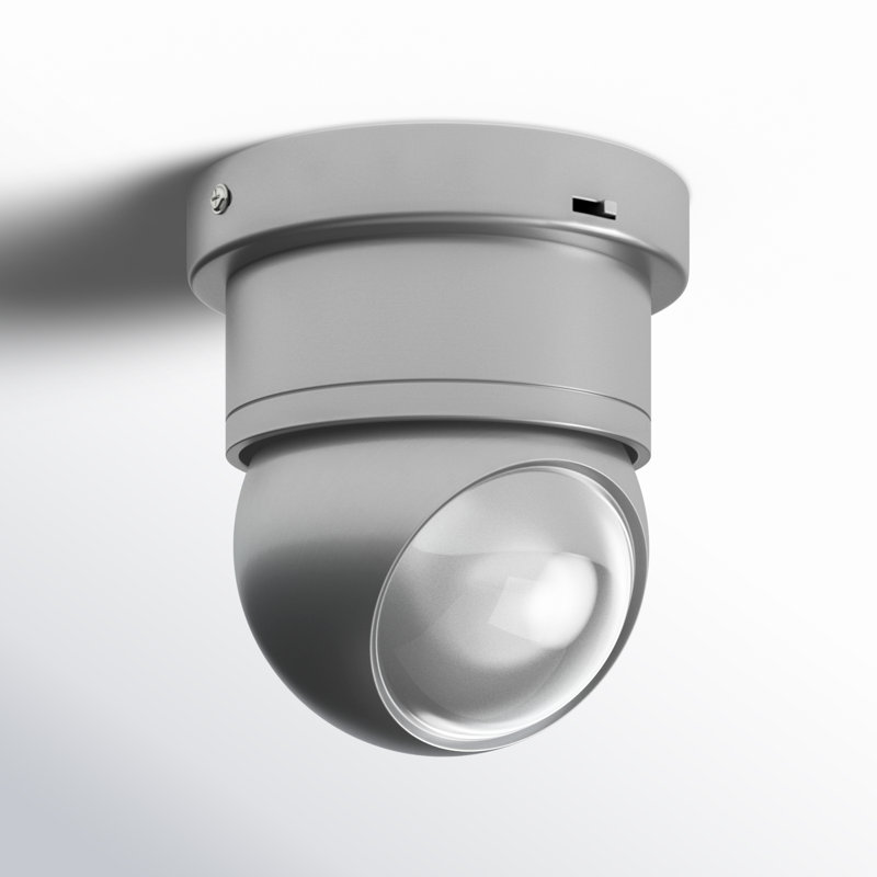 Jareth Glass LED Flush Mount, Brushed Aluminum