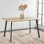 Freddi Dining Table / Natural Top / Black Legs