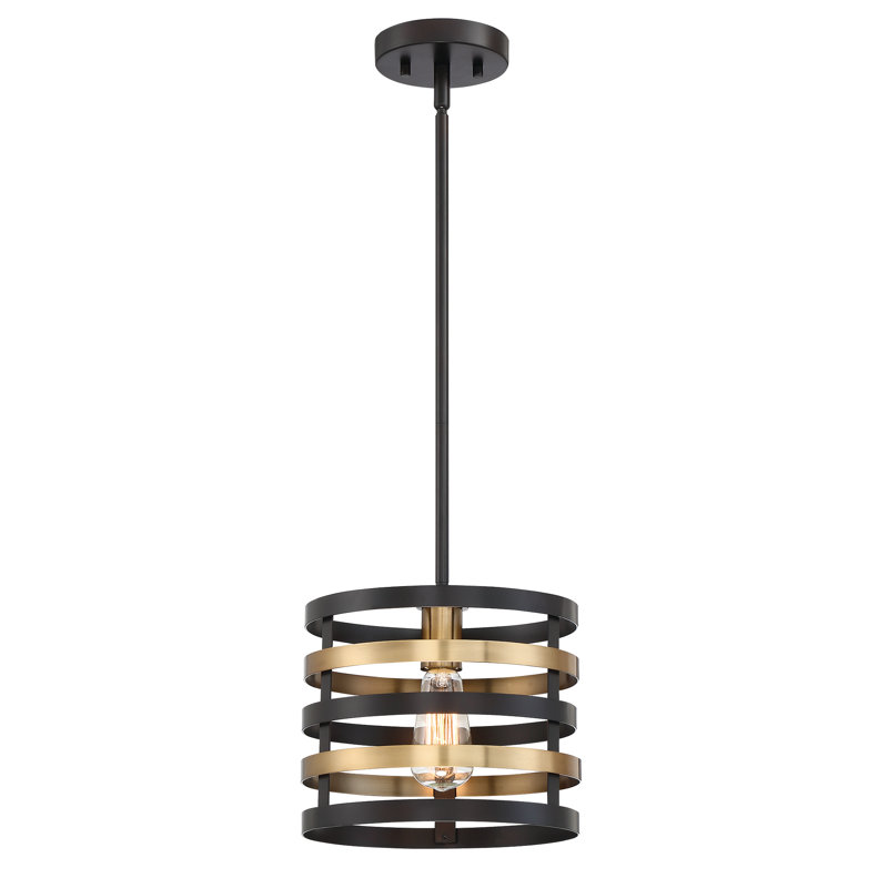 Zilla  1 - Light Antique Bronze Single Pendant