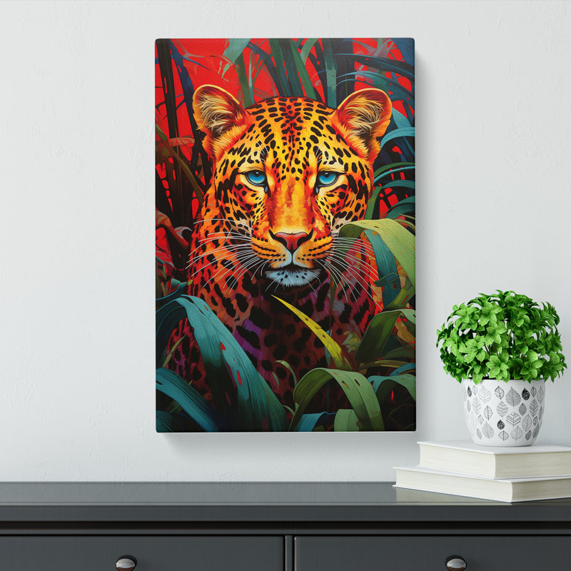 Leopard Colour Field - Wrapped Canvas Print, 76cm H x 50cm W x 3cm D