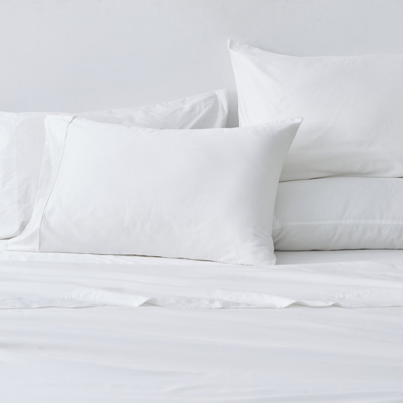 400 Thread Count 100% Cotton Sateen Sheet Set, White, California King Sheet Set + 3 Additional Pieces