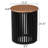 ACACIA SOLID WOOD SIDE TABLE,NATURAL & BLACK COLOR