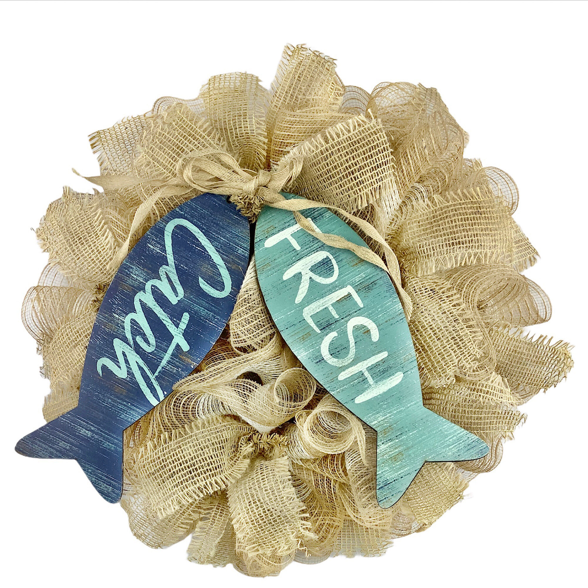 Rosecliff Heights Catfish 18 Deco Mesh Wreath