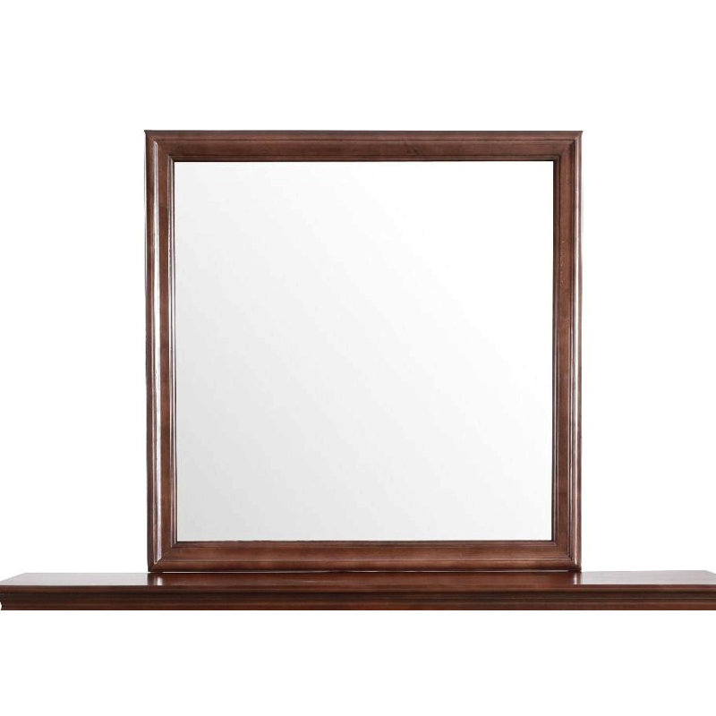 Miroir pour salle de bain, cappuccino, Carrée, Beige, 38 po x 38 po