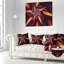 Motif fractal coloré rouge et mauve - coussin à imprimé floral-29597976-29597972