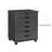 Carrena Gray 6 Drawer Wide Rolling Storage Cart-616229931