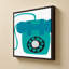 «Retro Téléphone Blue» par Jen Bucheli - Impression sur toile