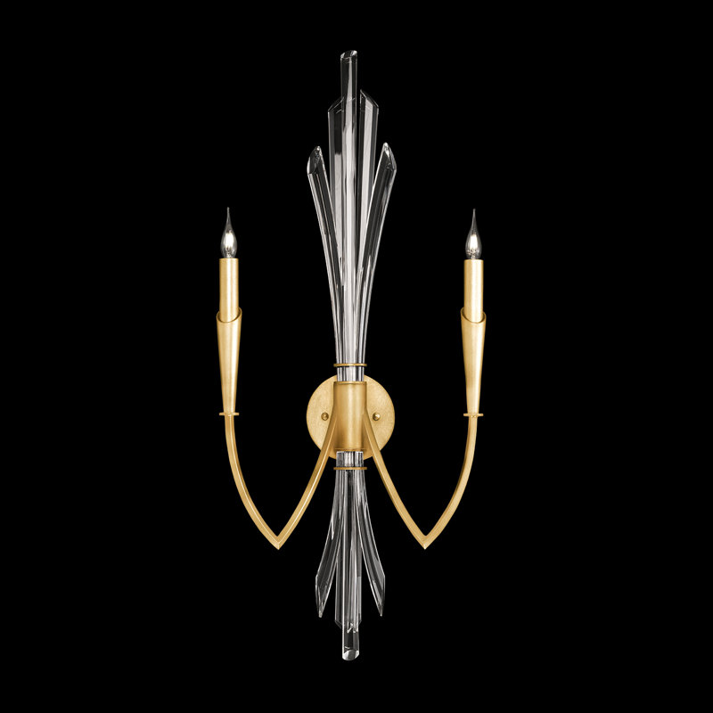 Trevi 2 - Light Candle Wall Light, Gold Leaf