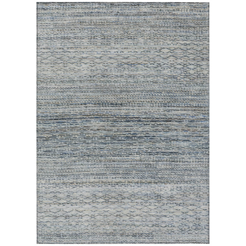 Machine Washable Indoor/Outdoor Amanda ACN2150 Striped Rug, Rectangle 2'6" x 3'10"
