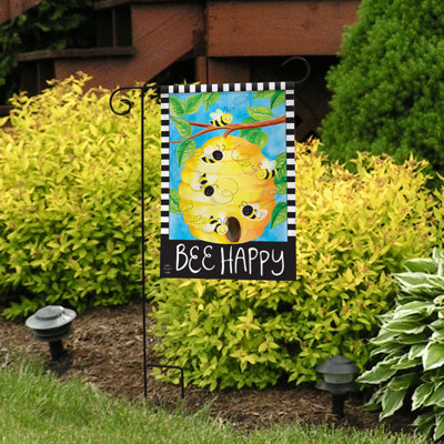 Bee Happy Bees Spring Garden Flag