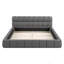 Grand lit plateforme tapissier avec tissu épais et lit au sol avec structure solide (lit)-1804868552