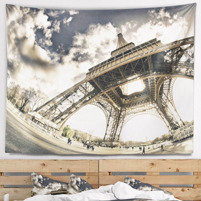 Tapisserie Paris Paris Eiffel Tower, H 68 po x l 80 po