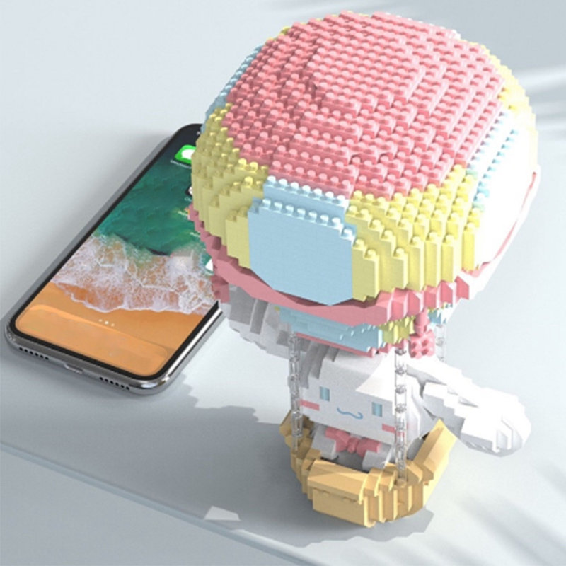 Caricature de blocs de chien en plastique ABS, assemblage de mini jouets en 3D pour filles, garçons, 6049