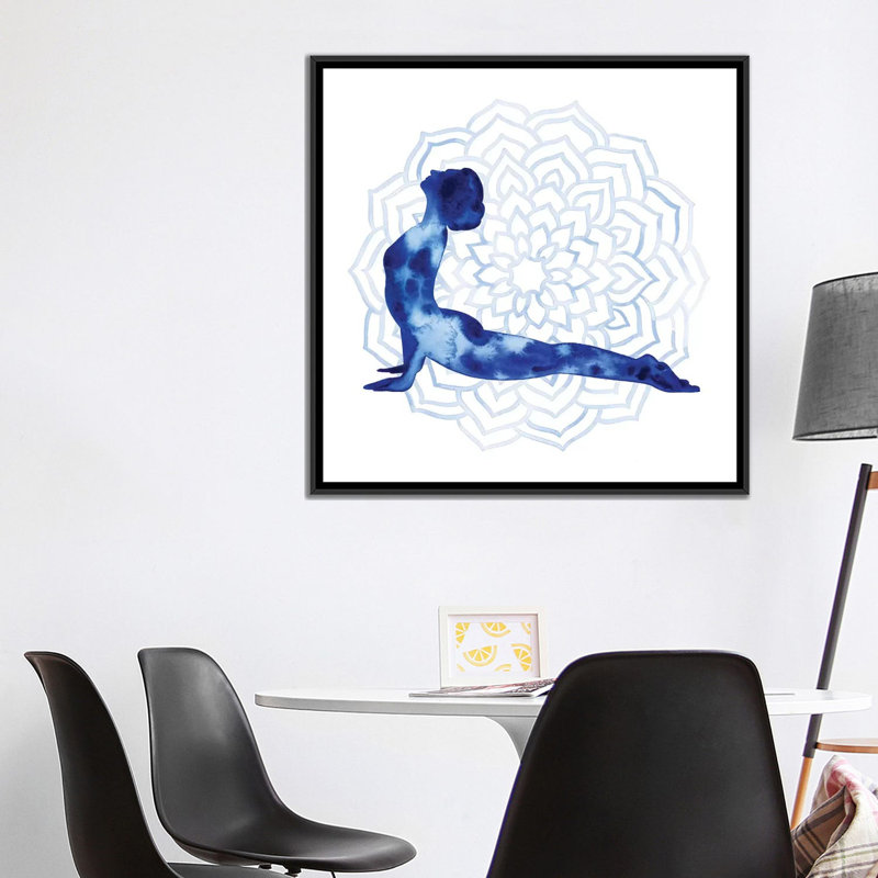 « yoga flow vi », impression sur toile, H 37 po x l 37 po x P 1,5 po, Toile avec cadre noir