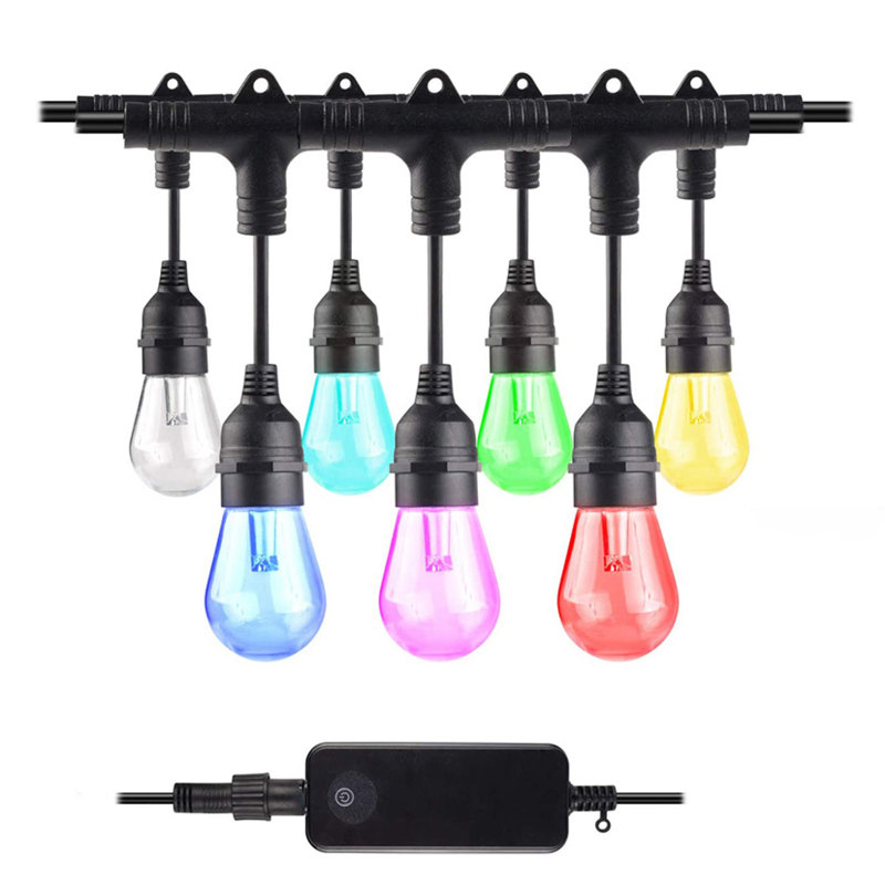 Guirlande de 36 lumières DEL intelligentes pour l'extérieur de 36 pi (connectable de bout en bout)