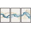 «Smoke Effect Blue Tan Smoke Wave Landscape», impression sur toile 3 pièces-90847682-90847680