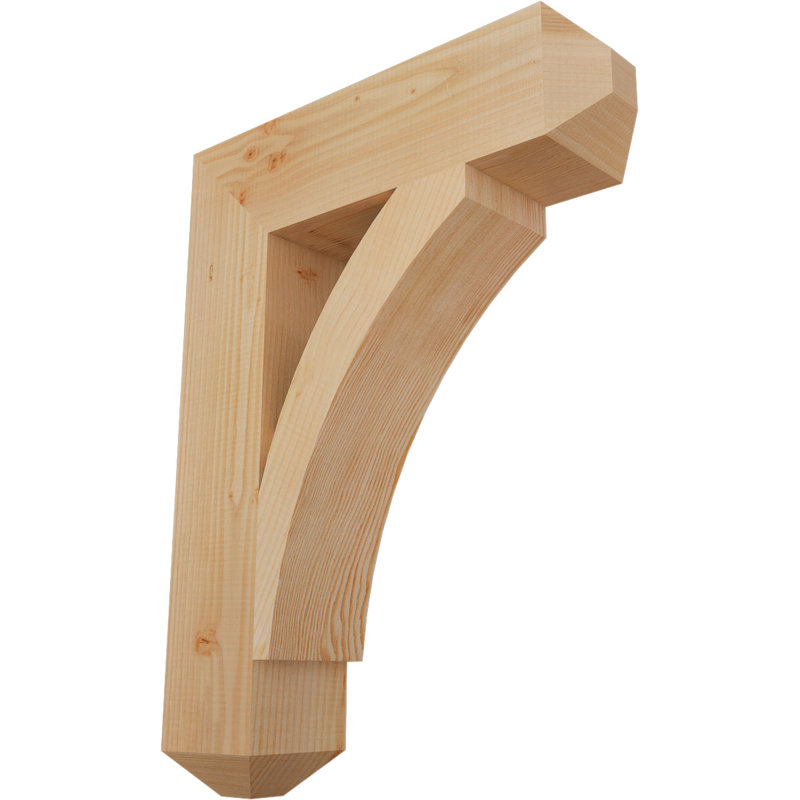 Thorton Craftsman Bracket, Douglas Fir (Smooth), 32" H x 6" W x 24" D