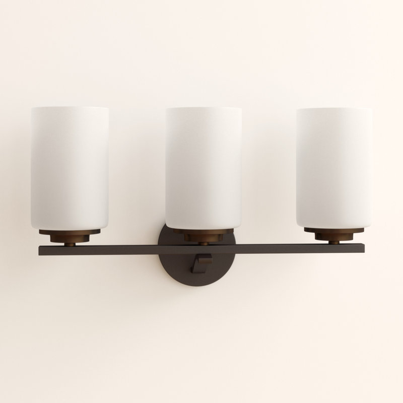Éclairage pour meuble-lavabo 3 lumières Mcgann, Bronze huilé