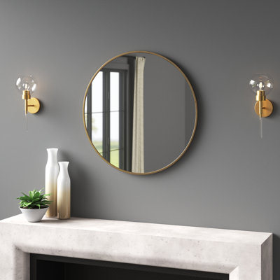 Sabine Metal Round Wall Mirror