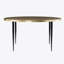 Table basse ronde avec plateau en relief