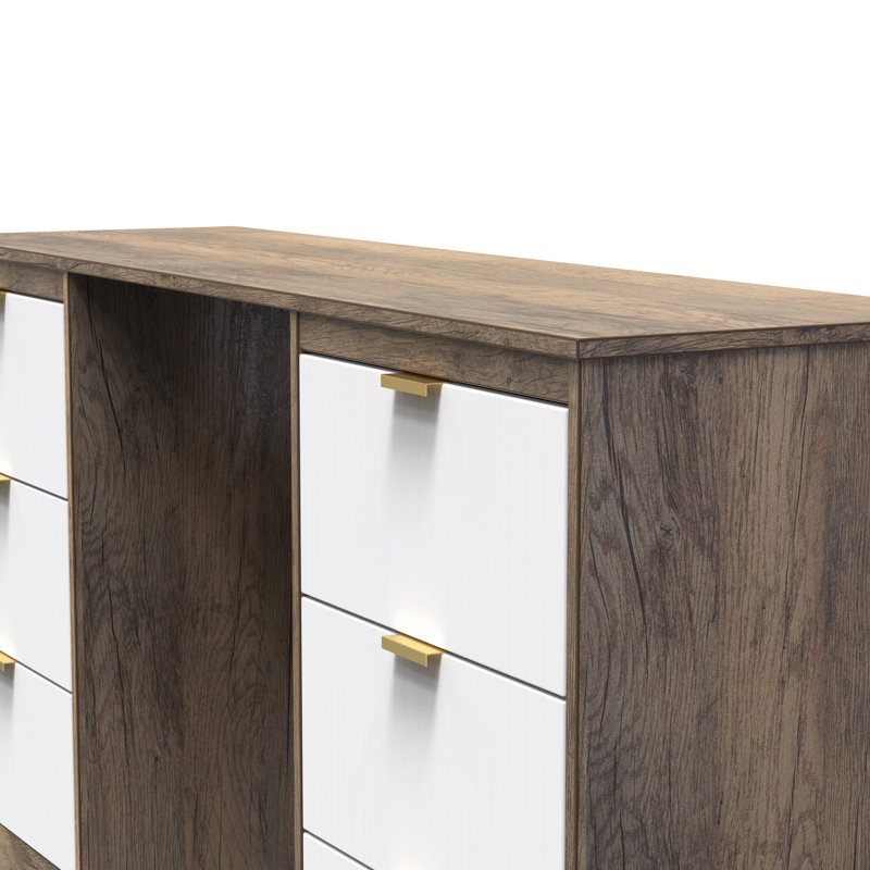 Berklie Dressing Table, White Matt/Vintage Oak