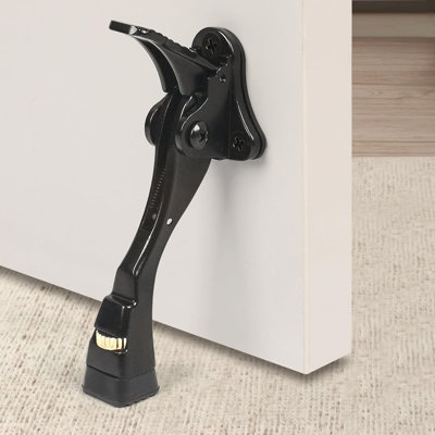 Black Kick Down Door Stoppers for Bottom of Door