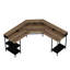 Bureau d'étude moderne et industriel, couleur dorée, 70,9 po x 35,4 po x 23,6 po | 100% panneau de particules enduit de mélamine, épaisseur: 0,7 pouce | Bureau élégant et durable pour le bureau à domicile, conception élégante pour la productivité-261212044