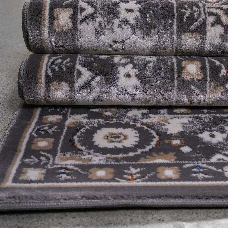 Tapis turc Alonta - Gris, Rectangle 8 pi x 10 pi 2 po