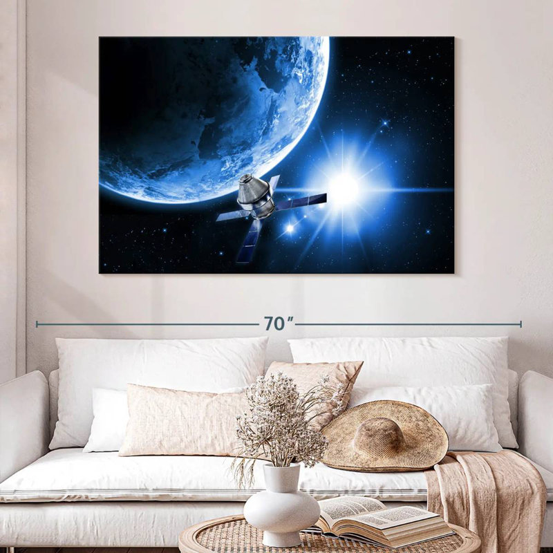 Oberle Satellite In Space, 34" H x 51" W