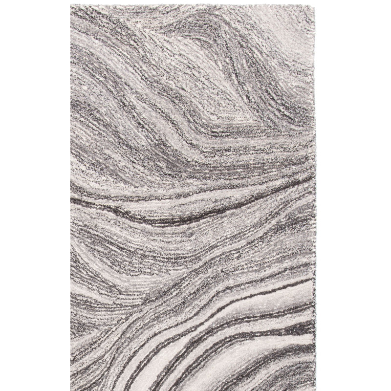 Tapis abstrait en laine et coton touffeté à la main Albria, Rectangle 8 pi x 10 pi