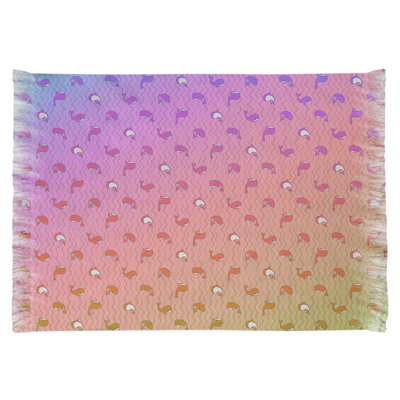 Mauve baleines/Tapis décoratif rouge