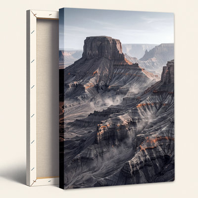 «Dramatic Gray Mesa and Canyon Landscape»