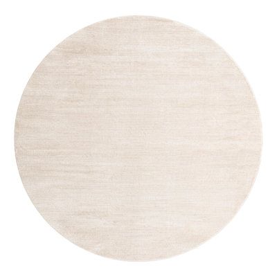 Mclellan Solid Color Machine Made Power Loom Area Rug in Ivory