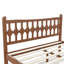 Lit plateforme en bambou massif Diamondweave avec tête de lit en forme de losange et lattes de soutien-130016725