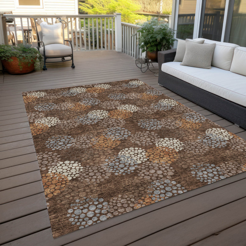 Tapis intérieur / extérieur Maliana, Rectangle 2 pi 6 po x 3 pi 10 po