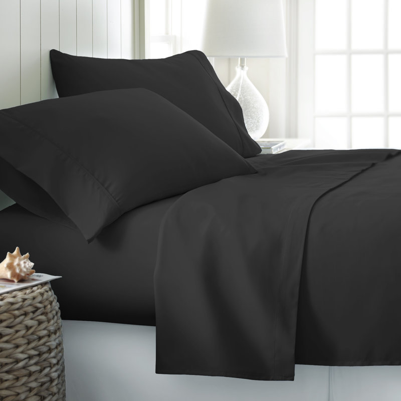 Premium Black Twin XL Ultra Soft Microfiber Bed Sheet Set