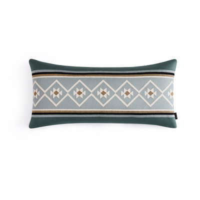 QUILTED STAR PILLOW- 14X30 BALSAM GREEN