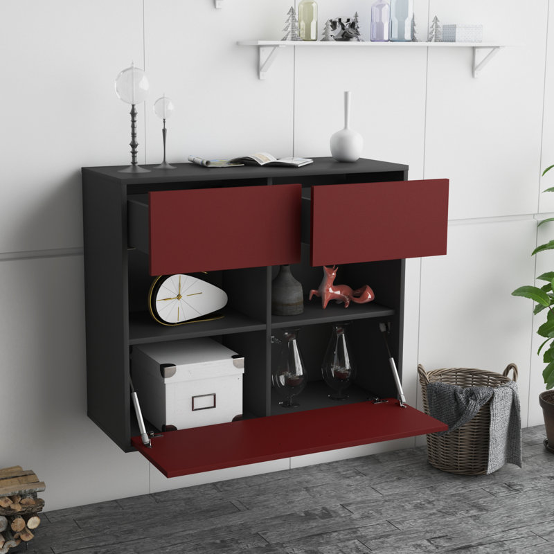 Rowles 92cm Sideboard, Red